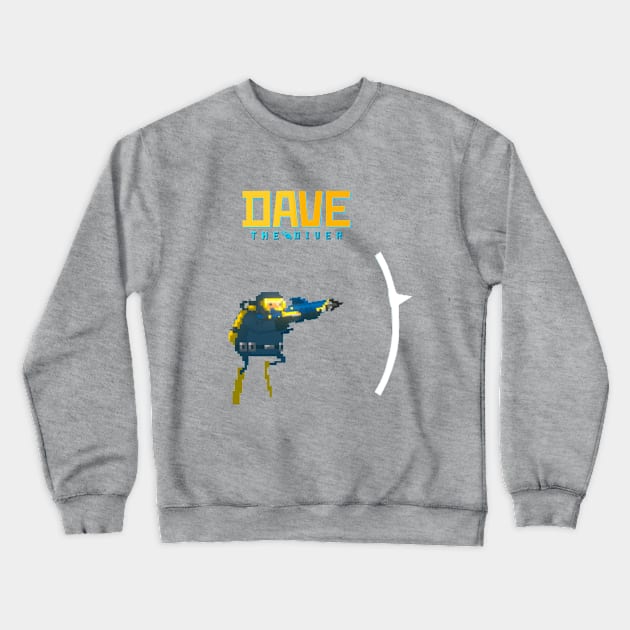 DAVE the diver - Harpoon Crewneck Sweatshirt by Buff Geeks Art